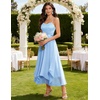 image:imageHomRain Semi Formal Long Dresses for Women Wedding Guest Teen Cocktail Dress VNeck for Prom Graduation Evening GalaBlue
