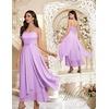 image:imageHomRain Semi Formal Long Dresses for Women Wedding Guest Teen Cocktail Dress VNeck for Prom Graduation Evening GalaLavender
