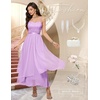 image:imageHomRain Semi Formal Long Dresses for Women Wedding Guest Teen Cocktail Dress VNeck for Prom Graduation Evening GalaLavender