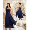 image:imageHomRain Semi Formal Long Dresses for Women Wedding Guest Teen Cocktail Dress VNeck for Prom Graduation Evening GalaNavy