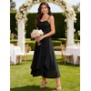 image:imageHomRain Semi Formal Long Dresses for Women Wedding Guest Teen Cocktail Dress VNeck for Prom Graduation Evening GalaNavy