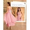 image:imageHomRain Semi Formal Long Dresses for Women Wedding Guest Teen Cocktail Dress VNeck for Prom Graduation Evening GalaSequin Blush