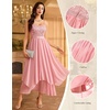 image:imageHomRain Semi Formal Long Dresses for Women Wedding Guest Teen Cocktail Dress VNeck for Prom Graduation Evening GalaSequin Blush