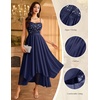 image:imageHomRain Semi Formal Long Dresses for Women Wedding Guest Teen Cocktail Dress VNeck for Prom Graduation Evening GalaSequin Navy