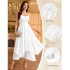 image:imageHomRain Semi Formal Long Dresses for Women Wedding Guest Teen Cocktail Dress VNeck for Prom Graduation Evening GalaSequin White