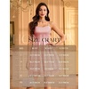 image:imageHomRain Sparkly Sequined Cocktail Dress for Women Spaghetti Strap A Line Homecoming Graduation Dress with Soft Tulle LiningBlush