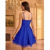 image:imageHomRain Sparkly Sequined Cocktail Dress for Women Spaghetti Strap A Line Homecoming Graduation Dress with Soft Tulle LiningRoyalblue