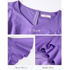 image:imageHomRain V Neck Formal Wedding Guest Dresses for Women Ruffle Sleeves for Cocktail Graduation Modest DressLavender