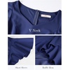 image:imageHomRain V Neck Formal Wedding Guest Dresses for Women Ruffle Sleeves for Cocktail Graduation Modest DressNavy