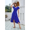 image:imageHomRain V Neck Formal Wedding Guest Dresses for Women Ruffle Sleeves for Cocktail Graduation Modest DressRoyalblue