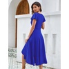 image:imageHomRain V Neck Formal Wedding Guest Dresses for Women Ruffle Sleeves for Cocktail Graduation Modest DressRoyalblue