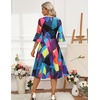 image:imageHomRain Womens Church Dresses Modest Bell Sleeve Wedding Guest Cocktail Tea Party Vintage Evening DressMix