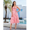 image:imageHomRain Womens Floral Spaghetti Strap Summer Maxi Dress for Wedding Guest Formal Party Brunch Vacation OutfitsPink Floral