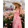 image:imageHomRain Womens Floral Spaghetti Strap Summer Maxi Dress for Wedding Guest Formal Party Brunch Vacation OutfitsPink Floral