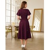 image:imageHomRain Womens Glitter Sparkly Cocktail Dresses Flare and Fit Bridesmaid Dress for Wedding Guest Homecoming Graduation DressSequinburgundy