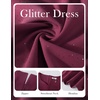 image:imageHomRain Womens Glitter Sparkly Cocktail Dresses Flare and Fit Bridesmaid Dress for Wedding Guest Homecoming Graduation DressSequinburgundy