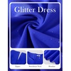 image:imageHomRain Womens Glitter Sparkly Cocktail Dresses Flare and Fit Bridesmaid Dress for Wedding Guest Homecoming Graduation DressSequinroyalblue
