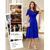 image:imageHomRain Womens Glitter Sparkly Cocktail Dresses Flare and Fit Bridesmaid Dress for Wedding Guest Homecoming Graduation DressSequinroyalblue