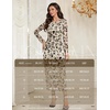 image:imageHomRain Womens Mesh Maxi Long Sleeve Floral Bodycon Dress Ruched Wedding Guest Cocktail Party DressesChampagne