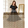 image:imageHomRain Womens Sequin Formal Dresses Wedding Guest Cocktail Party ALine Flare Sleeve GownsBlack