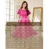 image:imageHomRain Womens Sequin Formal Dresses Wedding Guest Cocktail Party ALine Flare Sleeve GownsFuchsia