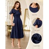 image:imageHomRain Womens Sequin Formal Dresses Wedding Guest Cocktail Party ALine Flare Sleeve GownsNavy