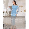 image:imageHomRain Womens Sparkly Mesh Maxi Summer Dress Long Sleeve Bodycon Dresses for Wedding Guest OutfitBlue