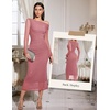 image:imageHomRain Womens Sparkly Mesh Maxi Summer Dress Long Sleeve Bodycon Dresses for Wedding Guest OutfitBlush