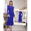 image:imageHomRain Womens Sparkly Mesh Maxi Summer Dress Long Sleeve Bodycon Dresses for Wedding Guest OutfitRoyalblue