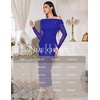 image:imageHomRain Womens Sparkly Mesh Maxi Summer Dress Long Sleeve Bodycon Dresses for Wedding Guest OutfitRoyalblue