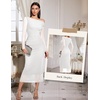 image:imageHomRain Womens Sparkly Mesh Maxi Summer Dress Long Sleeve Bodycon Dresses for Wedding Guest OutfitWhite