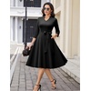 image:imageHomRain Womens Wedding Guest Dresses Elegant ALine Cocktail Formal Graduation Tea Party Modest Church Dress109black