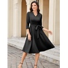 image:imageHomRain Womens Wedding Guest Dresses Elegant ALine Cocktail Formal Graduation Tea Party Modest Church Dress109black