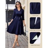 image:imageHomRain Womens Wedding Guest Dresses Elegant ALine Cocktail Formal Graduation Tea Party Modest Church Dress109navy