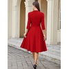image:imageHomRain Womens Wedding Guest Dresses Elegant ALine Cocktail Formal Graduation Tea Party Modest Church Dress109red