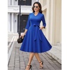 image:imageHomRain Womens Wedding Guest Dresses Elegant ALine Cocktail Formal Graduation Tea Party Modest Church Dress109royalblue