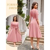 image:imageHomRain Womens Wedding Guest Dresses Elegant ALine Cocktail Formal Graduation Tea Party Modest Church DressBlush