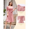 image:imageHomRain Womens Wedding Guest Dresses Elegant ALine Cocktail Formal Graduation Tea Party Modest Church DressBlush