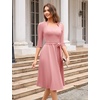 image:imageHomRain Womens Wedding Guest Dresses Elegant ALine Cocktail Formal Graduation Tea Party Modest Church DressBlush