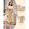 image:imageHomRain Womens Wedding Guest Dresses Elegant ALine Cocktail Formal Graduation Tea Party Modest Church DressChampagne