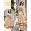 image:imageHomRain Womens Wedding Guest Dresses Elegant ALine Cocktail Formal Graduation Tea Party Modest Church DressChampagne