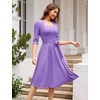 image:imageHomRain Womens Wedding Guest Dresses Elegant ALine Cocktail Formal Graduation Tea Party Modest Church DressLavender