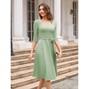 image:imageHomRain Womens Wedding Guest Dresses Elegant ALine Cocktail Formal Graduation Tea Party Modest Church DressLight Green
