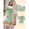 image:imageHomRain Womens Wedding Guest Dresses Elegant ALine Cocktail Formal Graduation Tea Party Modest Church DressLight Green