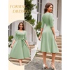 image:imageHomRain Womens Wedding Guest Dresses Elegant ALine Cocktail Formal Graduation Tea Party Modest Church DressLight Green