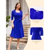 image:imageHomRain Womens Wedding Guest Dresses Elegant ALine Cocktail Formal Graduation Tea Party Modest Church DressRoyalblue