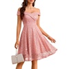 image:imageHomRain Cocktail Dresses for Women Sequin Lace Short Sparkly Semi Formal Elegant Homecoming Wedding Guest Party Prom TeensBlush