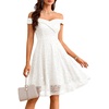 image:imageHomRain Cocktail Dresses for Women Sequin Lace Short Sparkly Semi Formal Elegant Homecoming Wedding Guest Party Prom TeensWhite