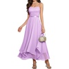 image:imageHomRain Semi Formal Long Dresses for Women Wedding Guest Teen Cocktail Dress VNeck for Prom Graduation Evening GalaLavender