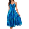 image:imageHomRain Womens Floral Spaghetti Strap Summer Maxi Dress for Wedding Guest Formal Party Brunch Vacation OutfitsBlue Floral
